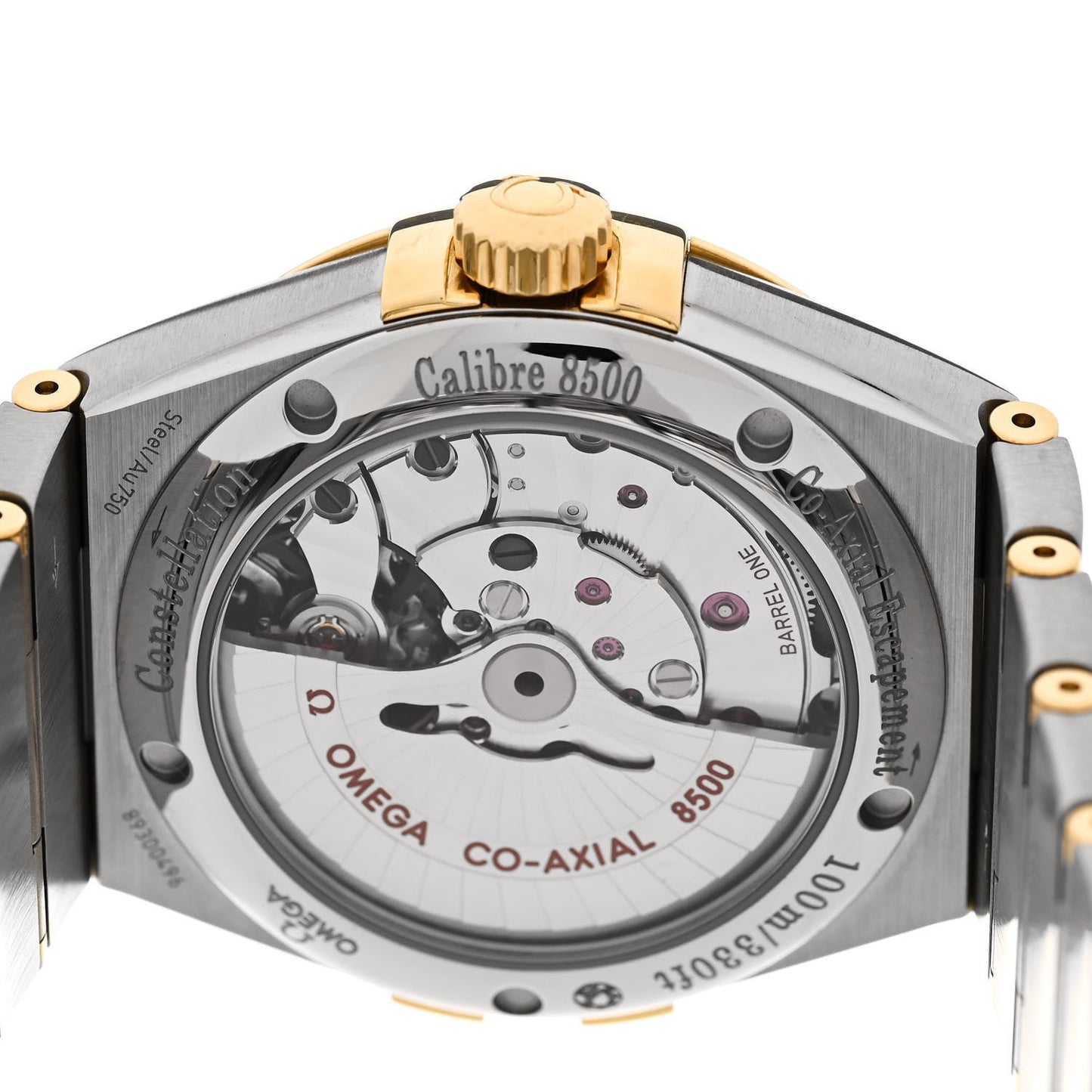 Stainless Steel 18K Yellow Gold Diamond 38mm Constellation Co-Axial Chronometer Automatic Watch Champagne 123.20.38.21.58.001