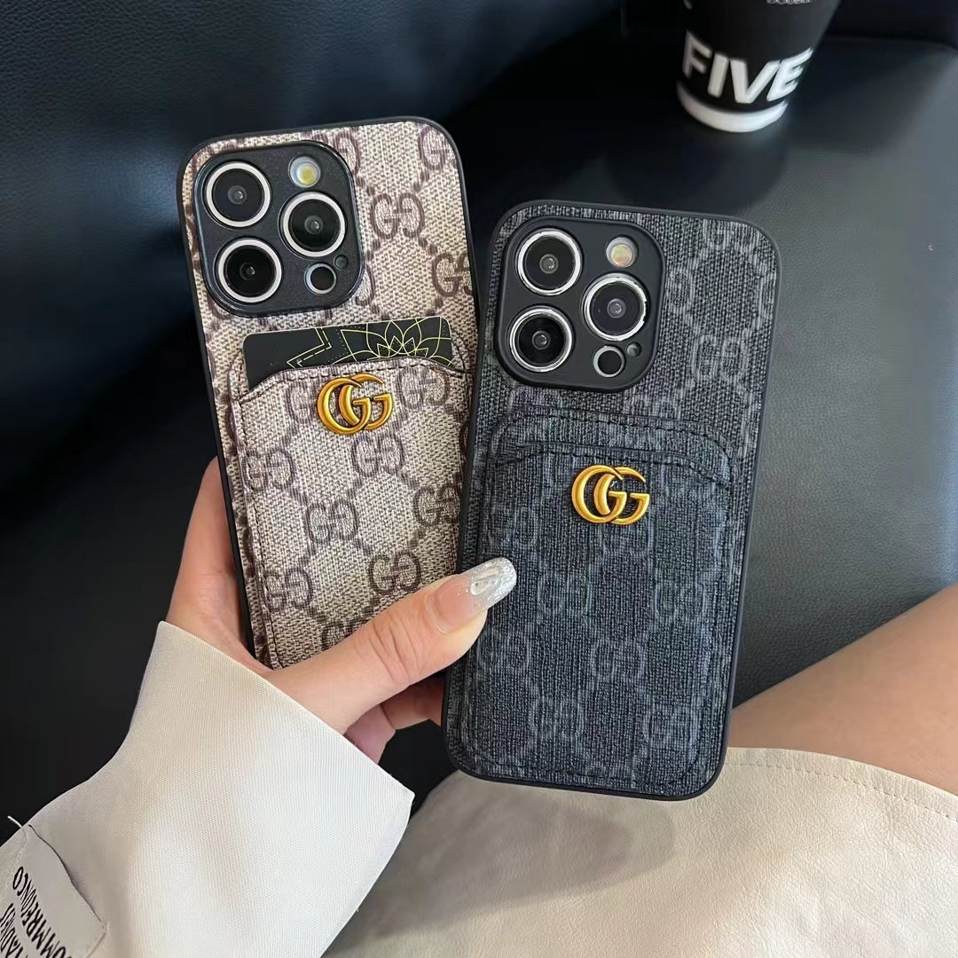Luxury Gucci Card Holder Case iPhone 16 Series
