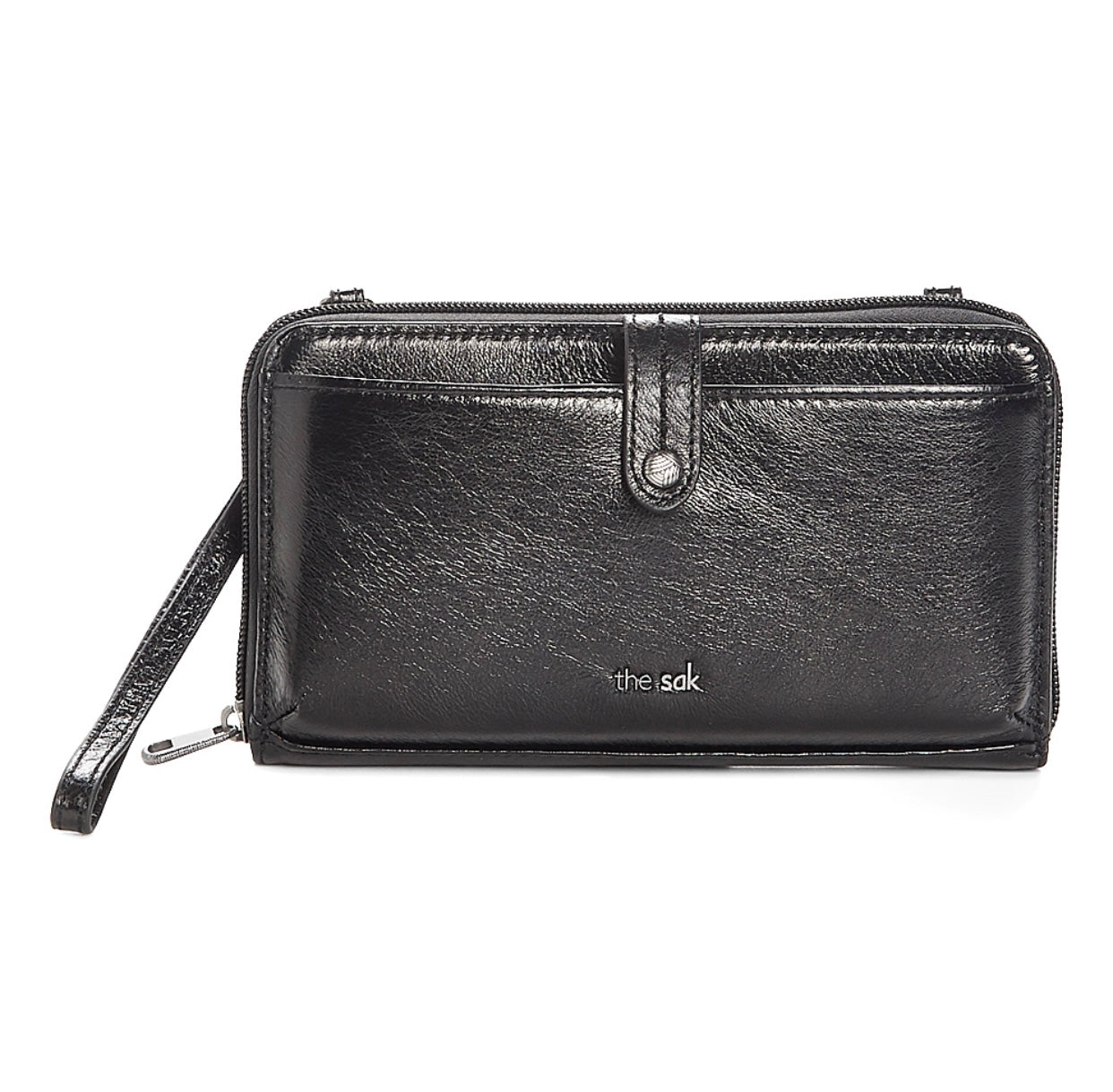 THE SAK Black Onyx Redwood Leather Wristlet/ Crossbody NWOT