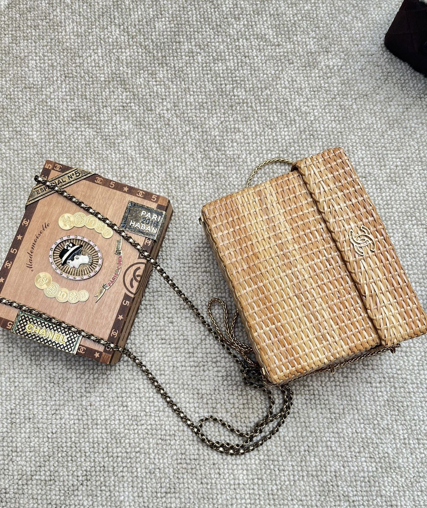 Rare Chanel Bamboo Chain Box Bag