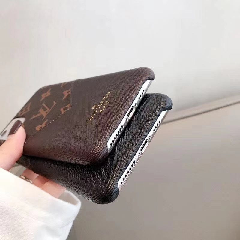 Louis Vuitton Iphone 15 16 Pro Case / Pro Max / Plus / Accent Patched Leather / 18 Pro / 18 Pro Max