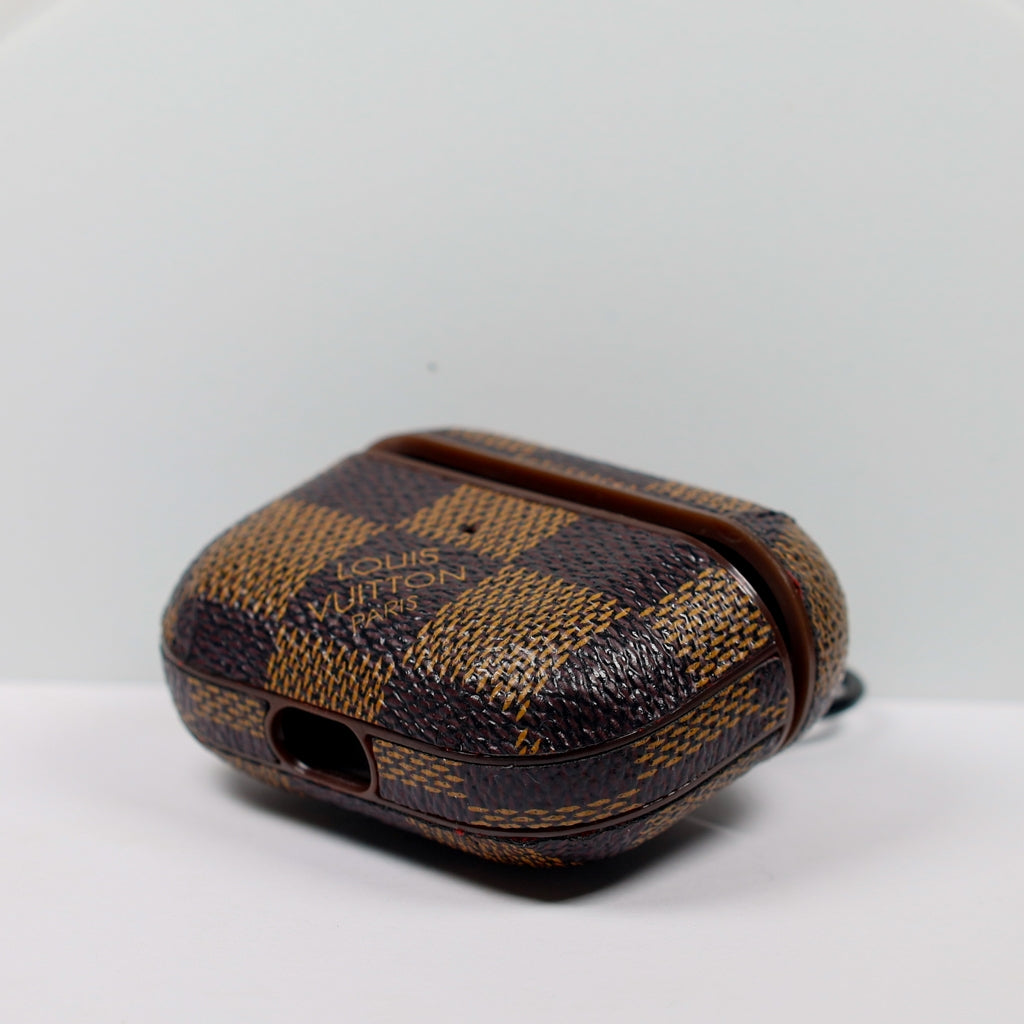 Designer AirPods 23Pro Case Brown Checkered