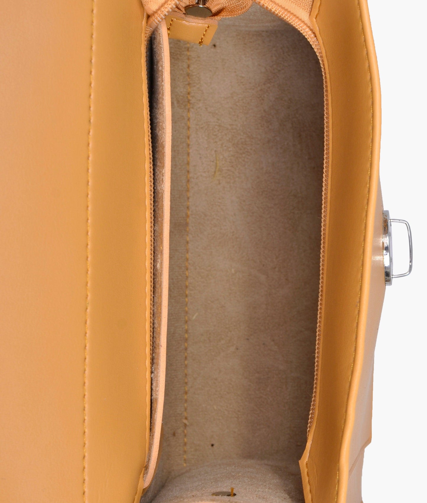 Mustard push-lock messenger bag