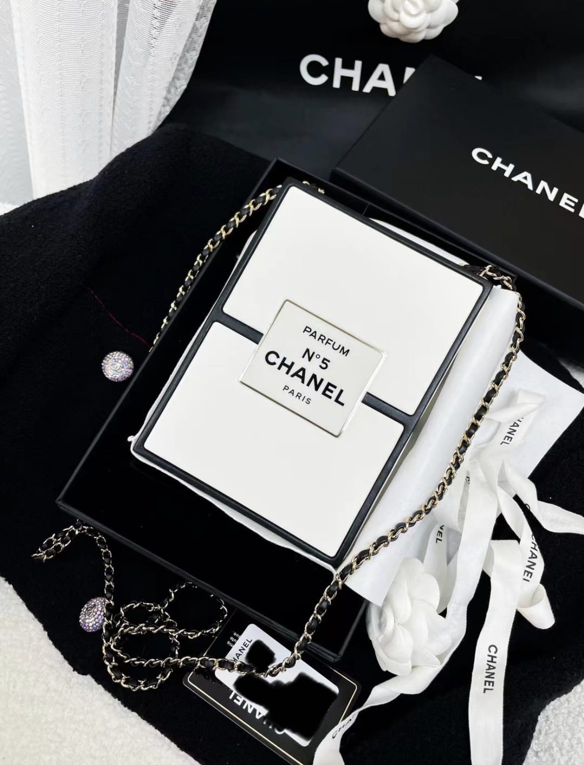 Chanel Luxury Leather Black Clutch