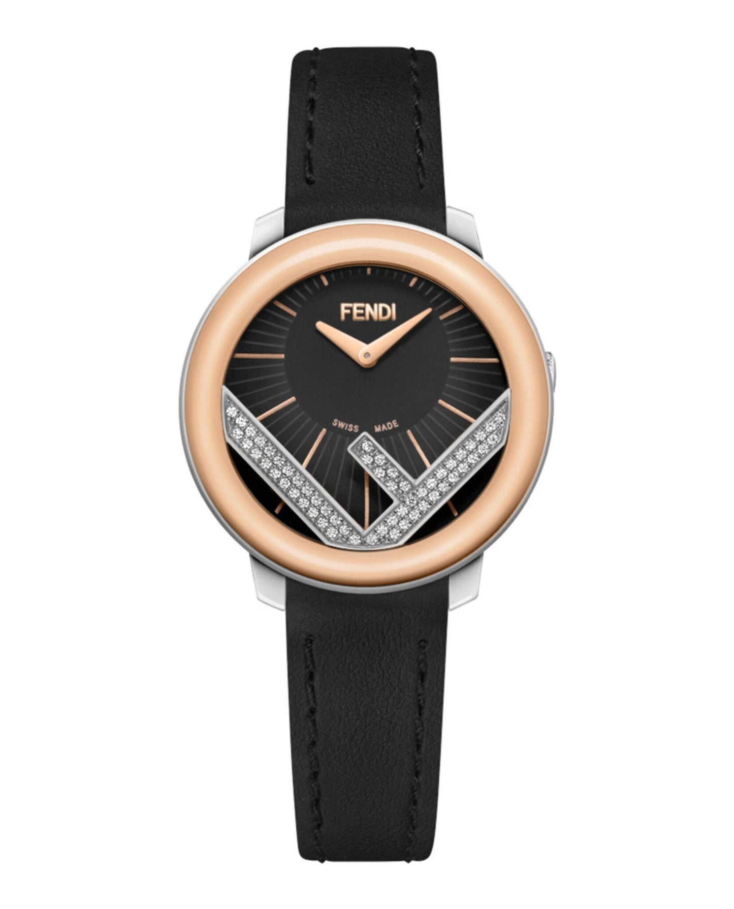 Fendi Run Away Leather Watch Womens F710321011-C0