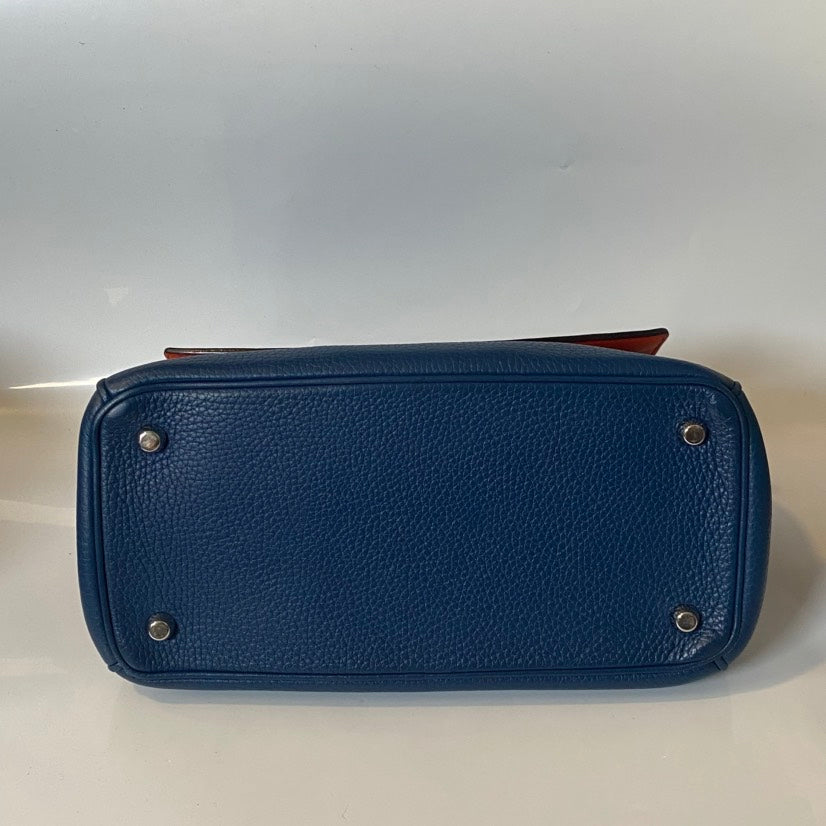 Dior Diorever Blue Leather Satchel Bag
