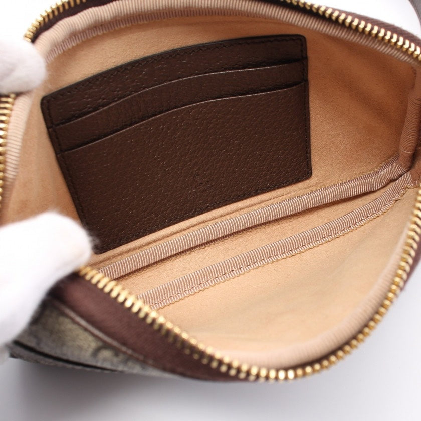 Gucci Ophidia GG Supreme Canvas Mini Crossbody Bag - Beige and Ebony Brown - Small Size