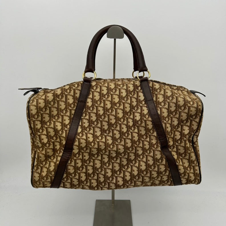 Dior Diorissimo Brown Canvas Travel Bag Large