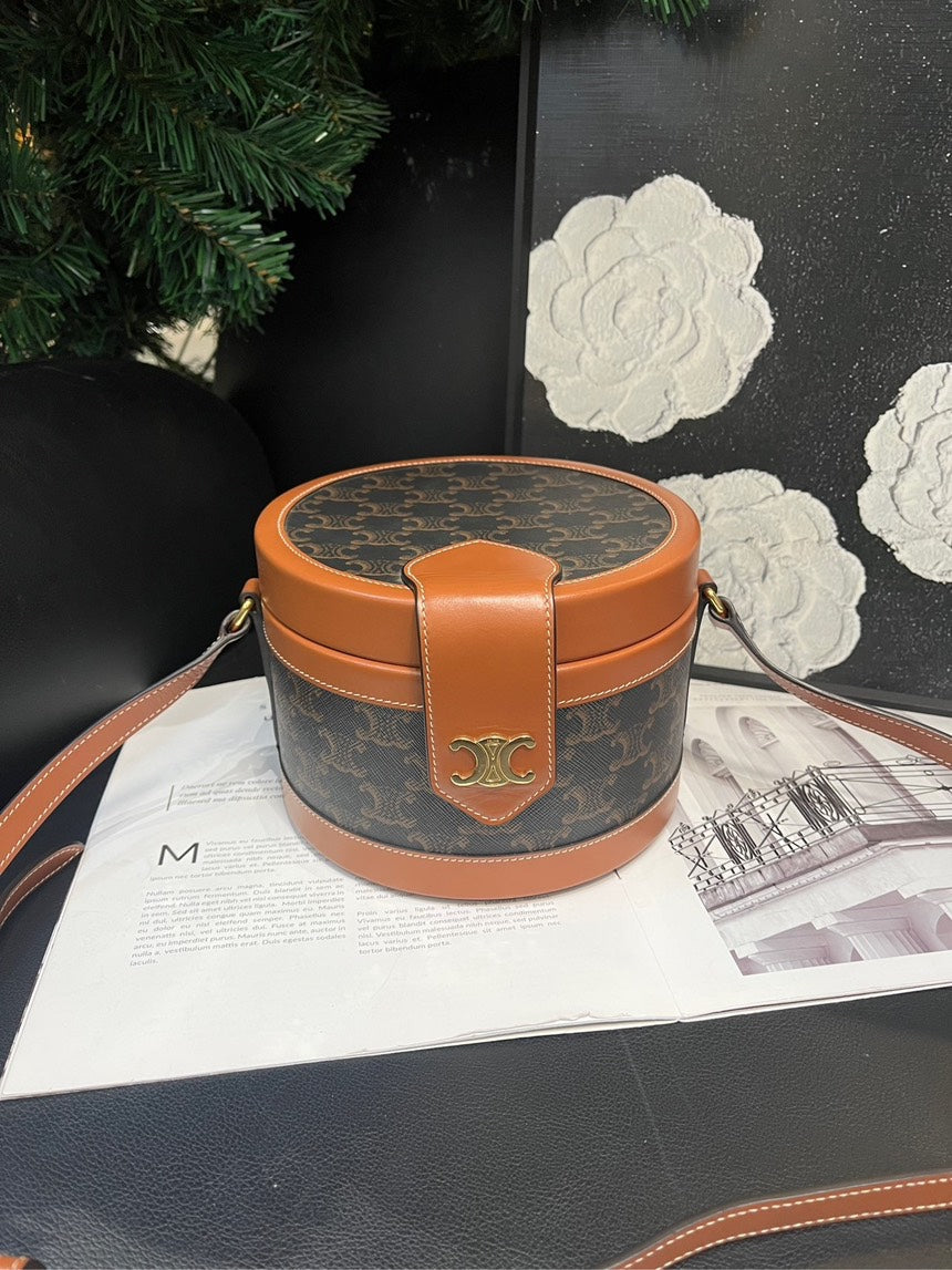 Celine Old Flower Bamboor Brown Crossbody Bag Small