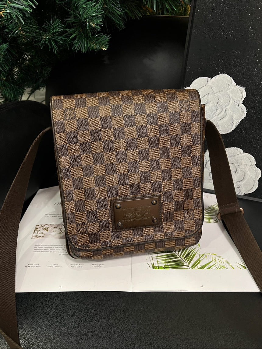Louis Vuitton Brooklyn Postman Brown Crossbody Bag