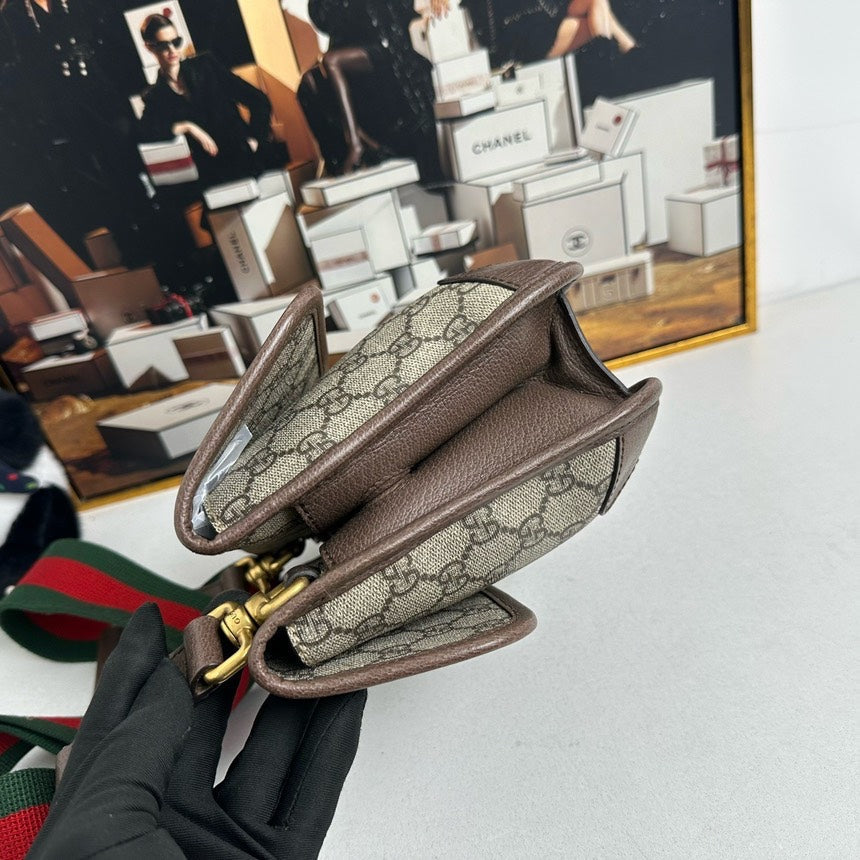 Gucci Ophidia Beige Crossbody Bag Brown