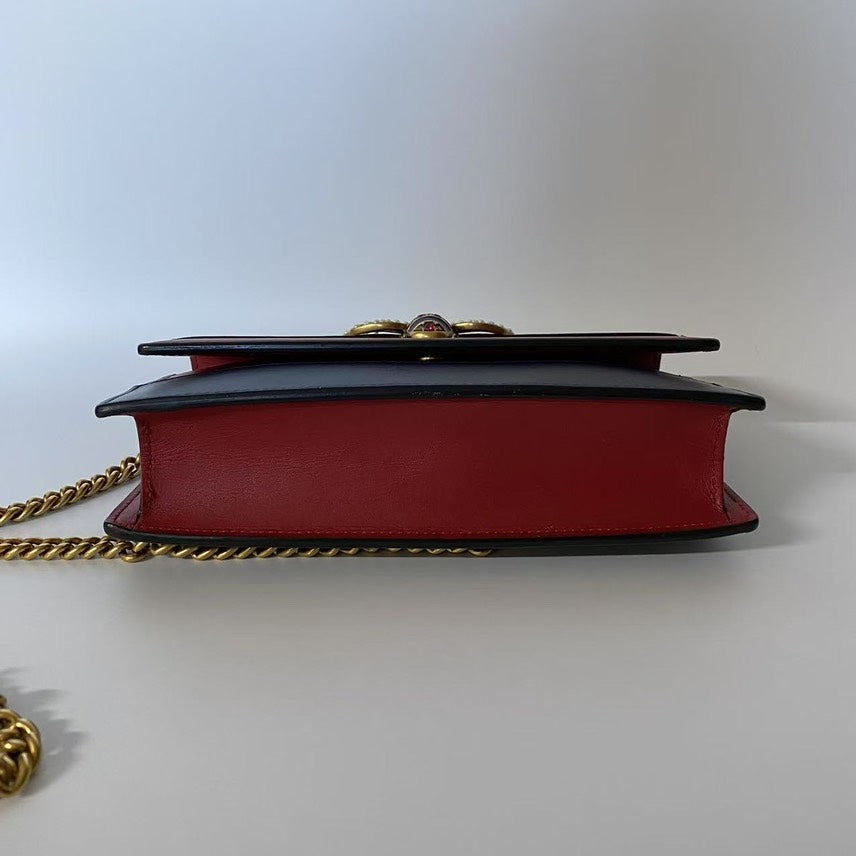 Gucci GG Marmont Bee Clutch Multicolor Crossbody Bag