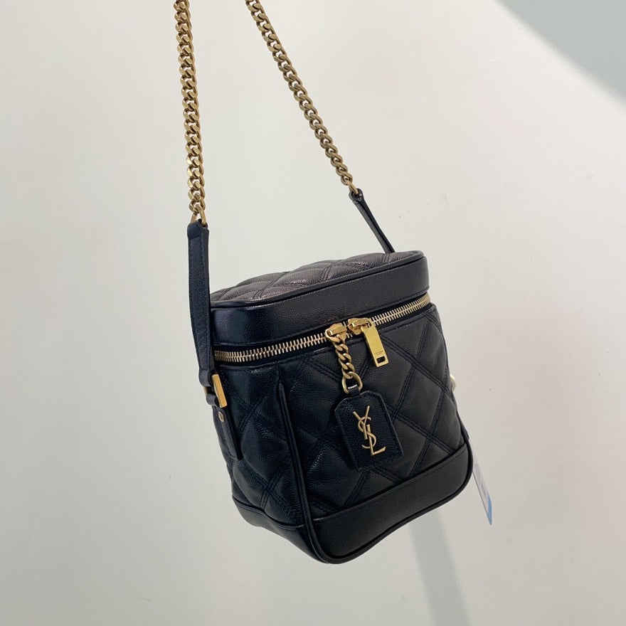 Preloved YSL Saint Laurent Van Bag Black Leather Crossbody