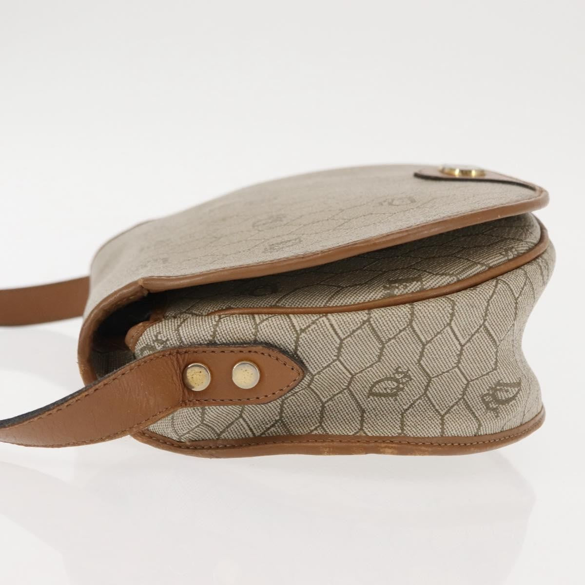 Christian Dior Honeycomb Flap Crossbody Bag Coated Canvas Beige Canvas Bag Canvas