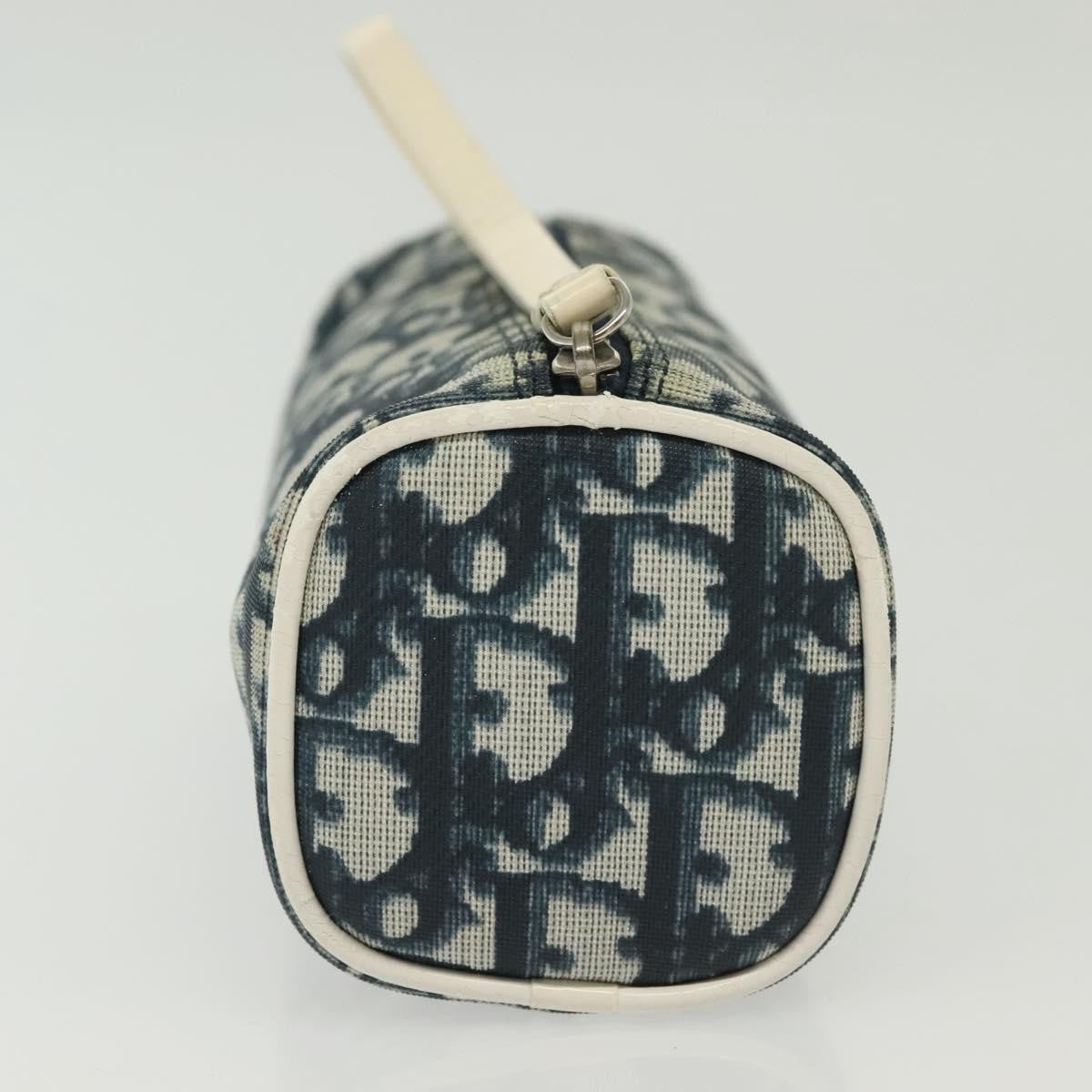 Christian Dior Trotter Pouch Canvas Navy Canvas Bag