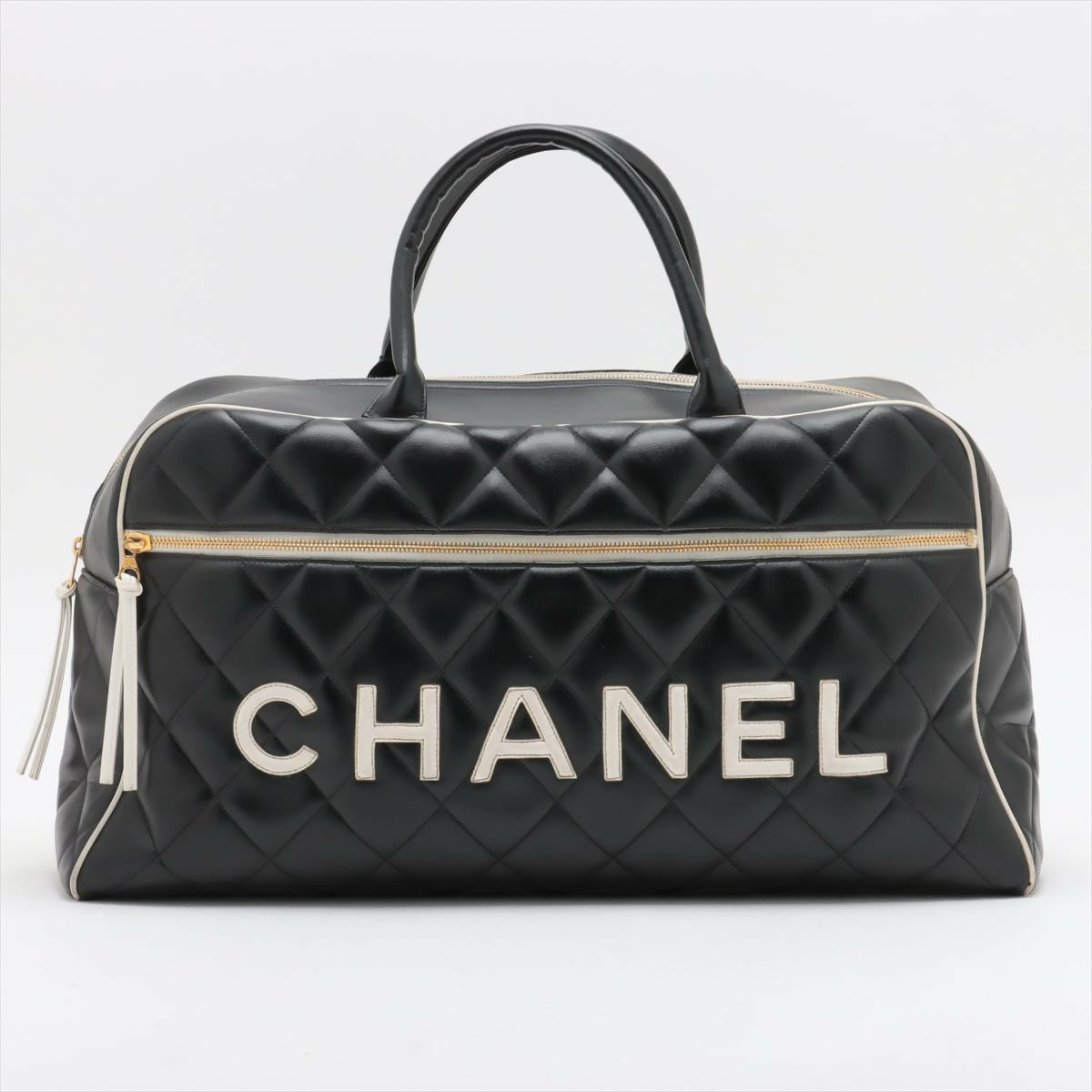 Chanel Diamond-Quilted Lamb Skin Bowling Bag