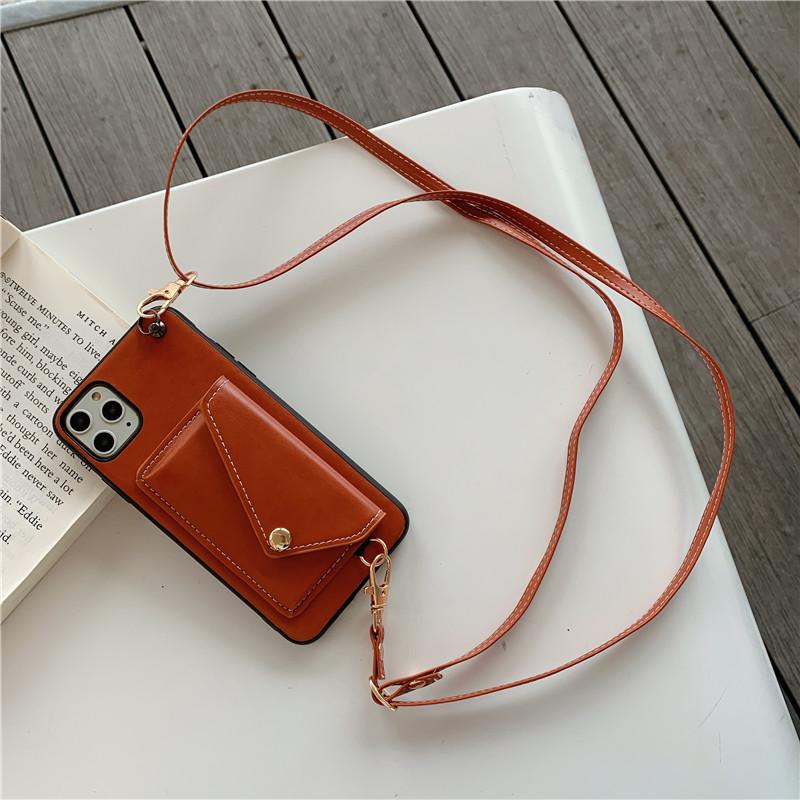 Leather Wallet Lanyard Phone Case - LVCASE