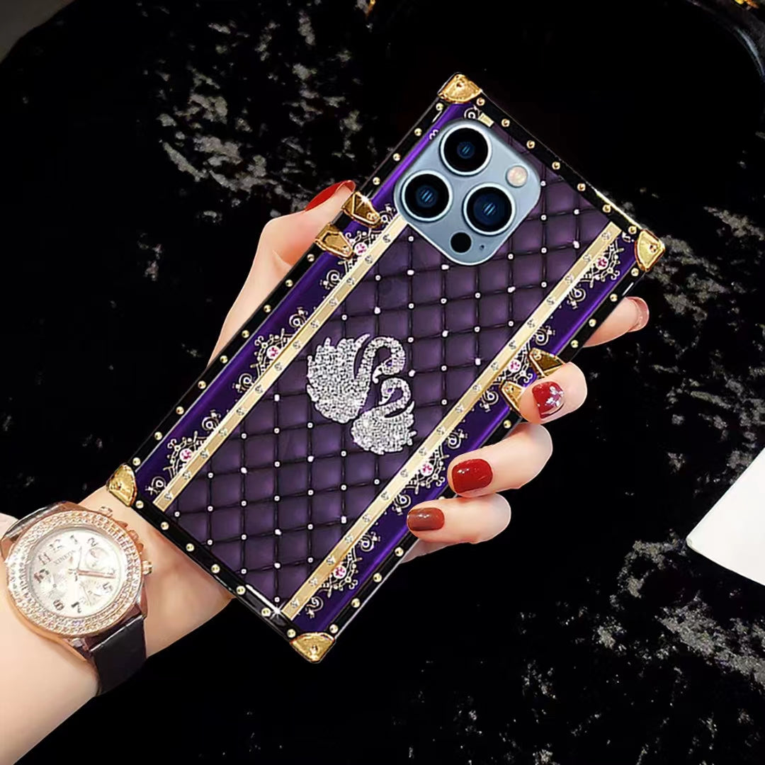 Luxury Diamond Square phone case for samsung