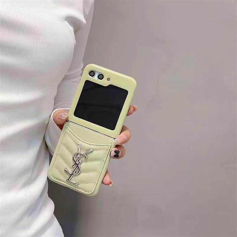 Luxury leather phone case For Samsung Z flip