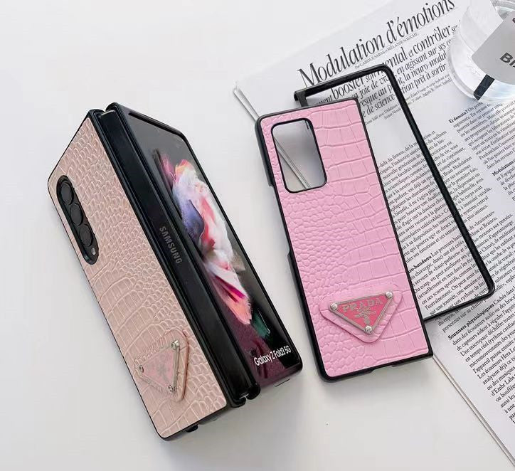 Luxury Diamond leather phone case For Samsung Z fold