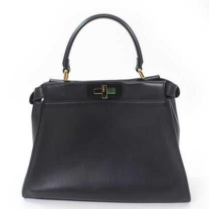 Fendi Roll Small Reversible Canvas Leather Tote Bag