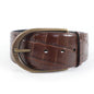 Saint Laurent Croco Embossed Leather Belt