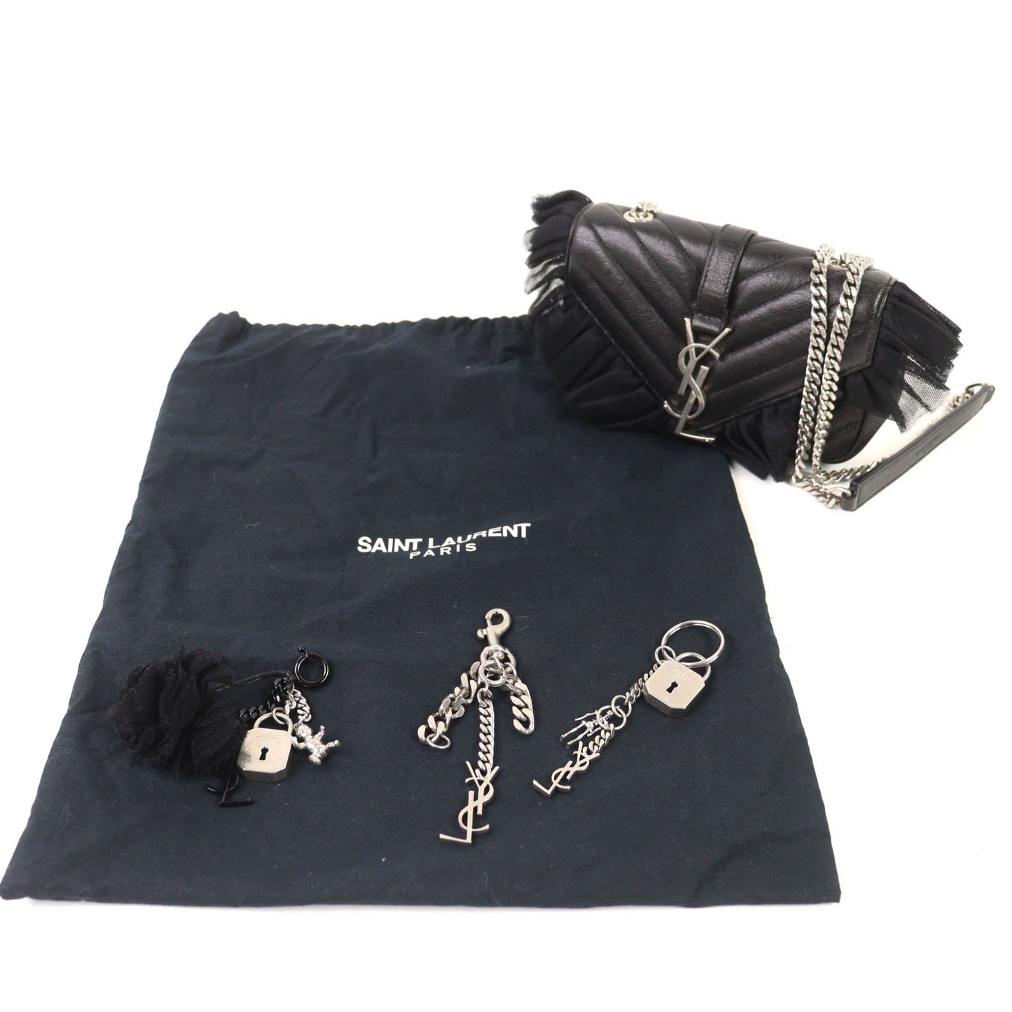 Saint Laurent Paris Leather Shoulder Bag