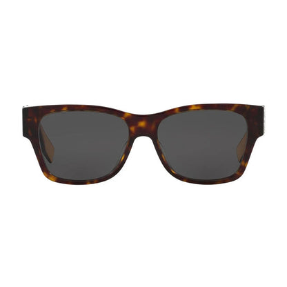 Fendi Sunglasses Square Full Rim, Dark Havana Frame and Smoke Lens FE40081I52A