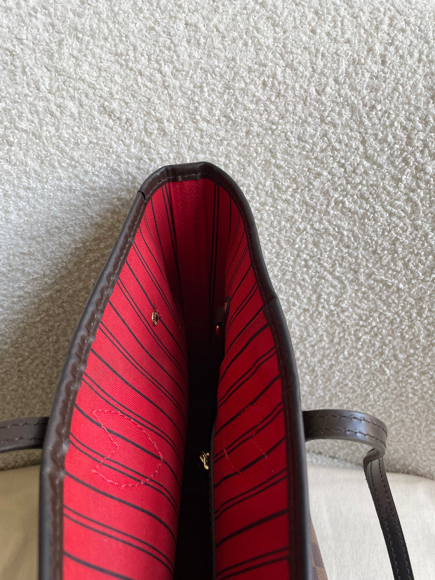 Louis Vuitton Neverfull MM Damier Ebene Cherry Interior (RRP £1,430)