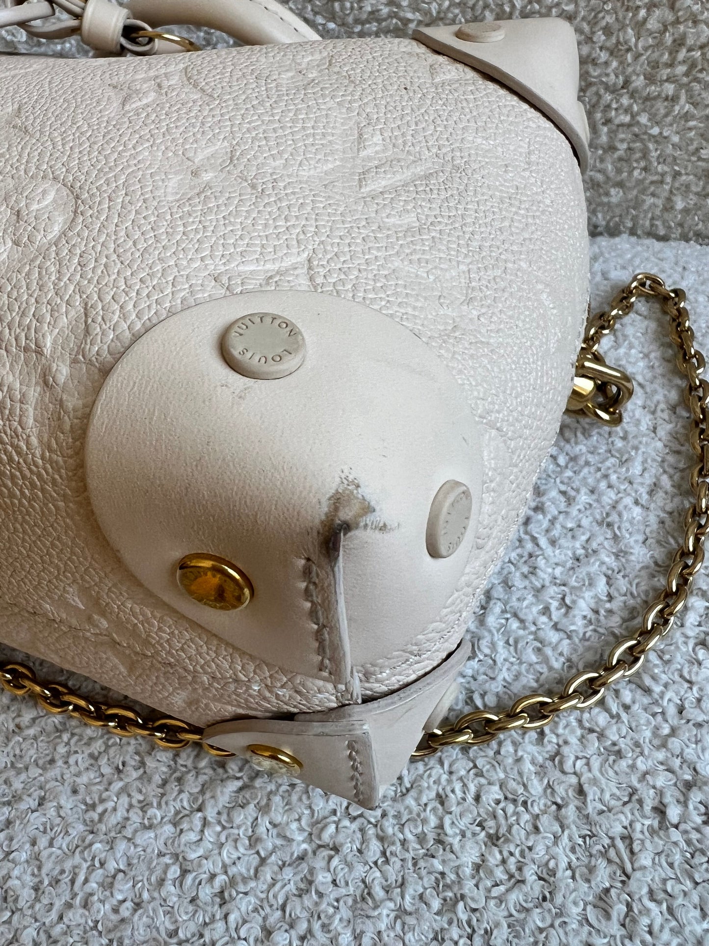 Louis Vuitton Cream Empreinte Petite Malle Souple Bag (RRP £2420)