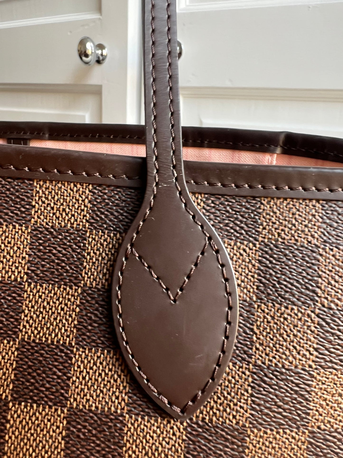 Louis Vuitton Neverfull MM Damier Ebene Rose Ballerine (RRP £1470)