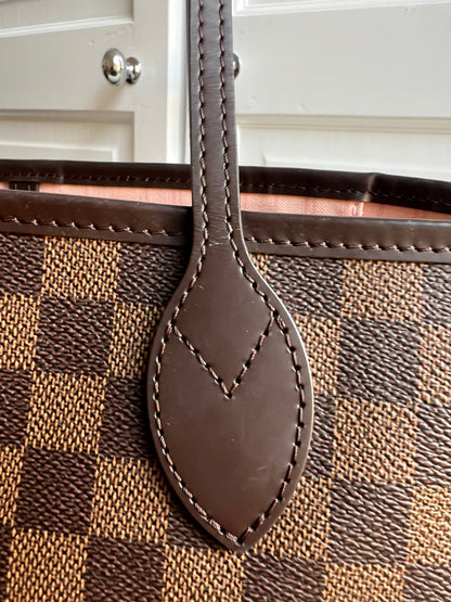 Louis Vuitton Neverfull MM Damier Ebene Rose Ballerine (RRP £1470)