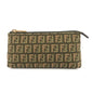 FENDI Zucca Canvas Leather Pouch Mini Bag Khaki Brown 7N0037