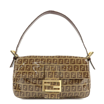 FENDI Mamma Baguette Zucchino PVC Leather Shoulder Bag 26424