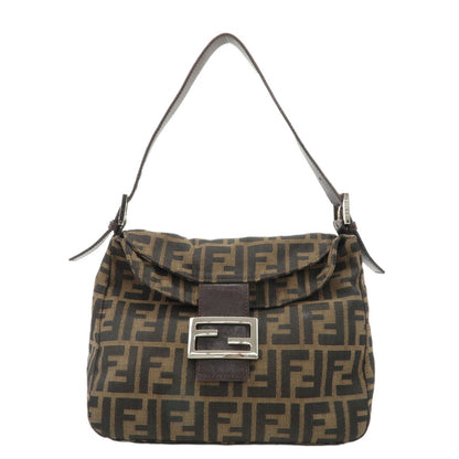 FENDI Zucca Canvas Leather Shoulder Bag Hand Bag 26423 F/S