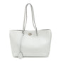 FENDI Selleria Leather Small Carla Tote Bag Silver 8BH257