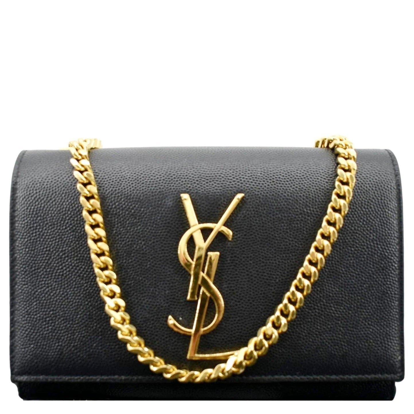 Saint Laurent Kate Leather Black Shoulder Bag Style 10