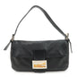 FENDI Mamma Baguette Leather Shoulder Bag Hand Bag Black 26424