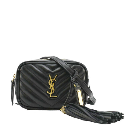 Saint Laurent Lou Leather Black Crossbody Style 32