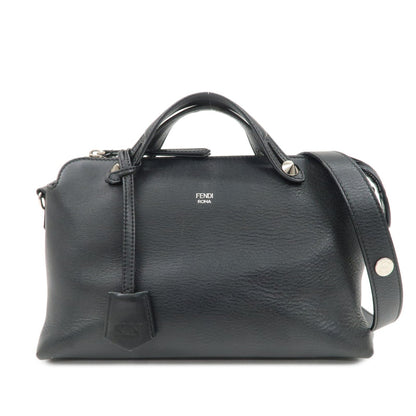 FENDI Bay The Way Leather 2Way Bag Shoulder Bag Black 8BL124