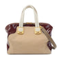 FENDI Chameleon Leather 2WAY Bag Hand Bag Beige Bordeaux 8BL114