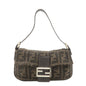 FENDI Mamma Buguette Zucca Wool Leather Shoulder Bag 26424