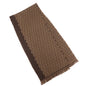 FENDI Zucchino Wool 100% Scarf Brown Black
