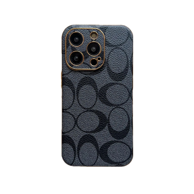 Classic iPhone Case Leather Black -QBK240513