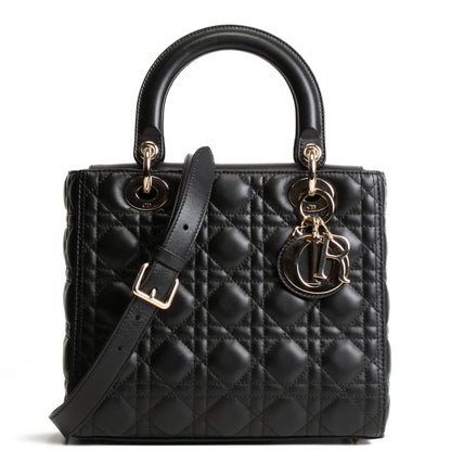 Dior Lady Dior Leather Crossbody Bag