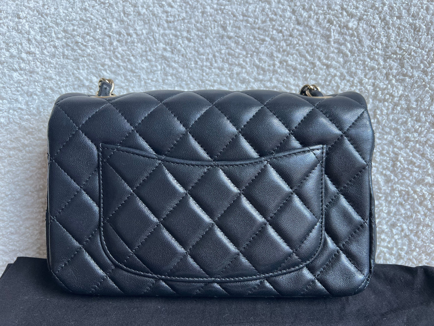 Chanel Mini Rectangular Classic Flap in Black Lambskin (RRP £4,390)