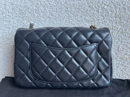 Chanel Mini Rectangular Classic Flap in Black Lambskin (RRP £4,390)