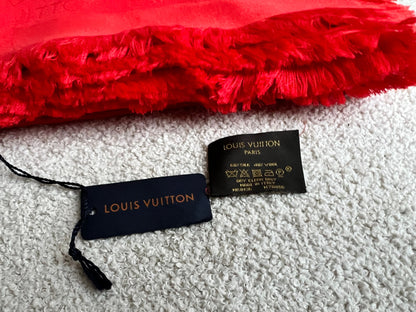 Louis Vuitton Red Monogram Shawl (RRP £475)