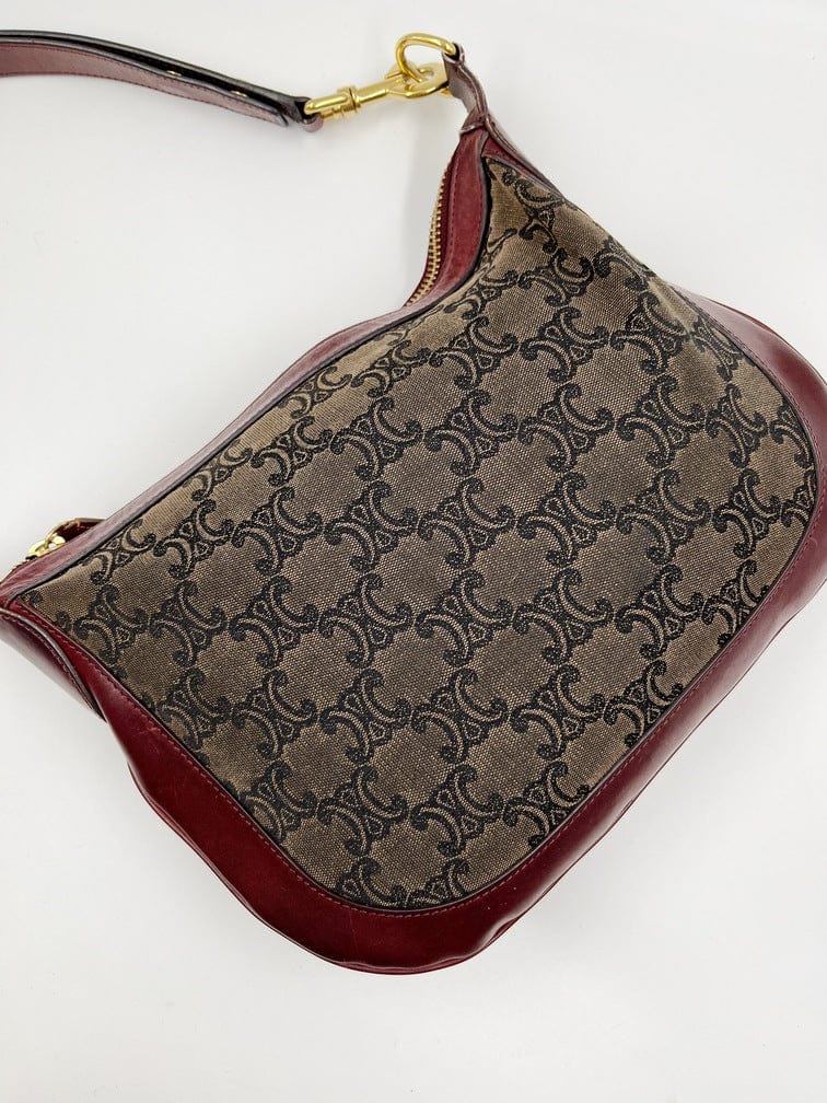 Vintage Celine Triomphe Canvas Crossbody Bag