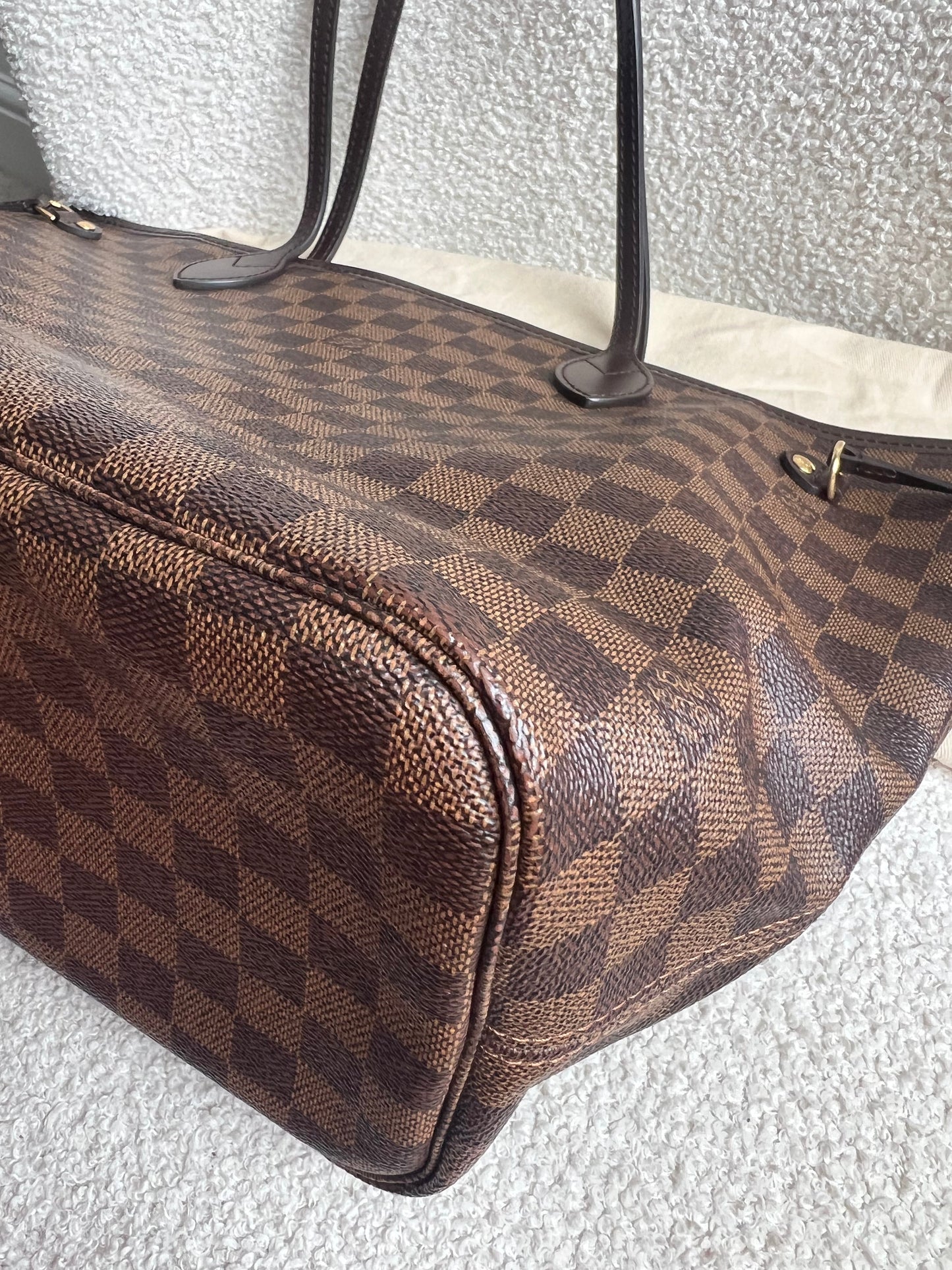 Louis Vuitton Neverfull MM Damier Ebene Rose Ballerine (RRP £1430)